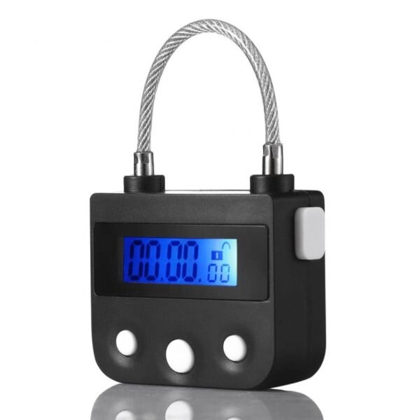 Електронний замок для бондажа і поясів вірності чорний Electronic Time Locker від компанії Elektromax - фото 1