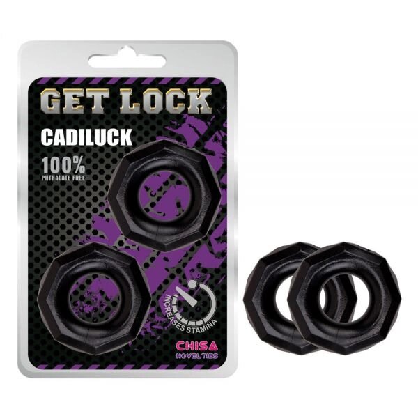 Ерекційні кільця чорного кольору Cadiluck від компанії Elektromax - фото 1