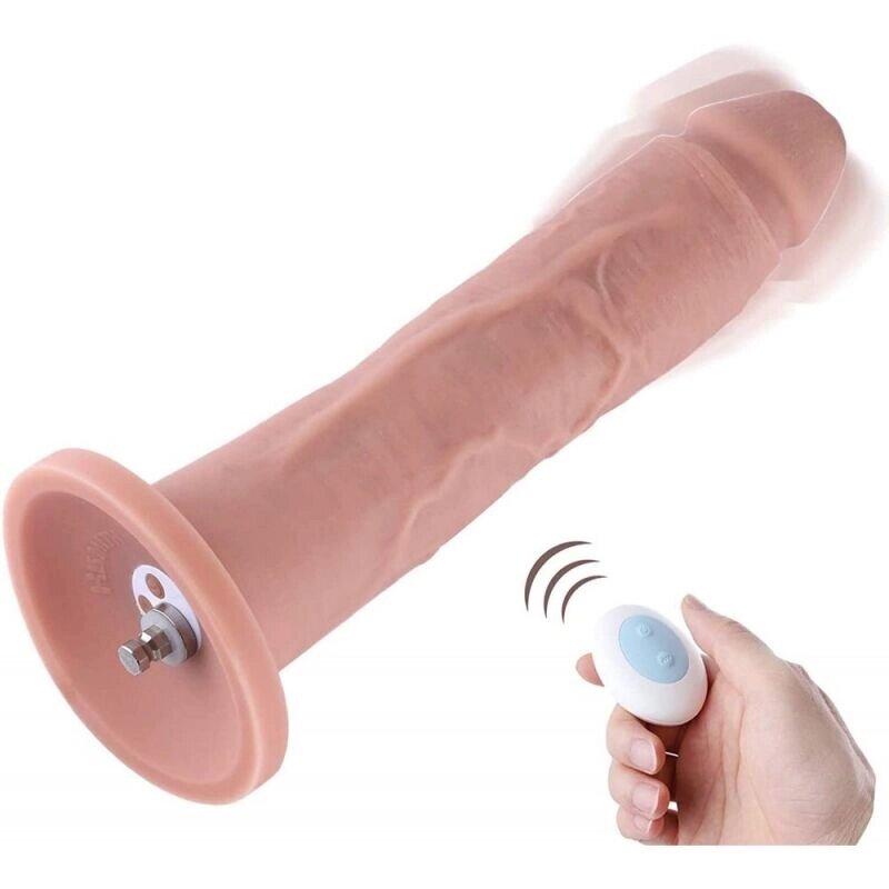 Фалоімітатор 10.2″ з вібрацією для секс-машин Hismith Silicone Dildo with Vibe, KlicLok, пульт ДК від компанії Elektromax - фото 1