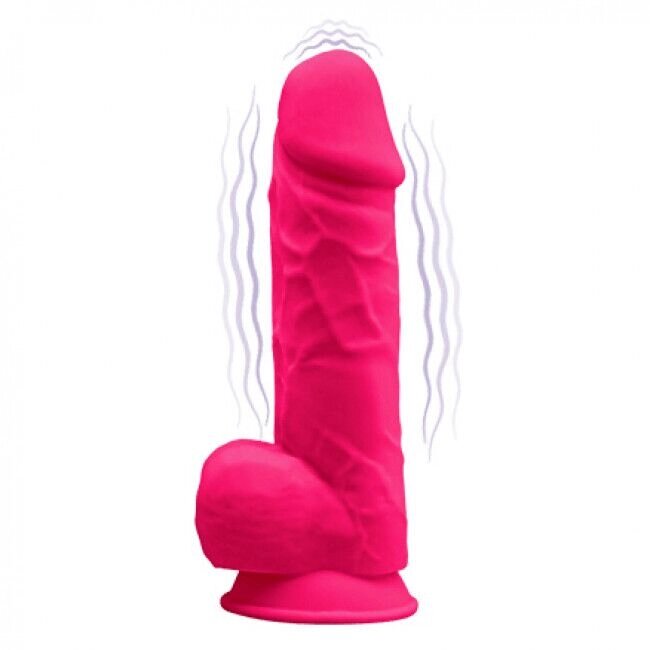 Фалоімітатор з вібрацією SilexD Norman Vibro Pink (MODEL 1 size 8,5in), двошаровий, діаметр 5 см від компанії Elektromax - фото 1