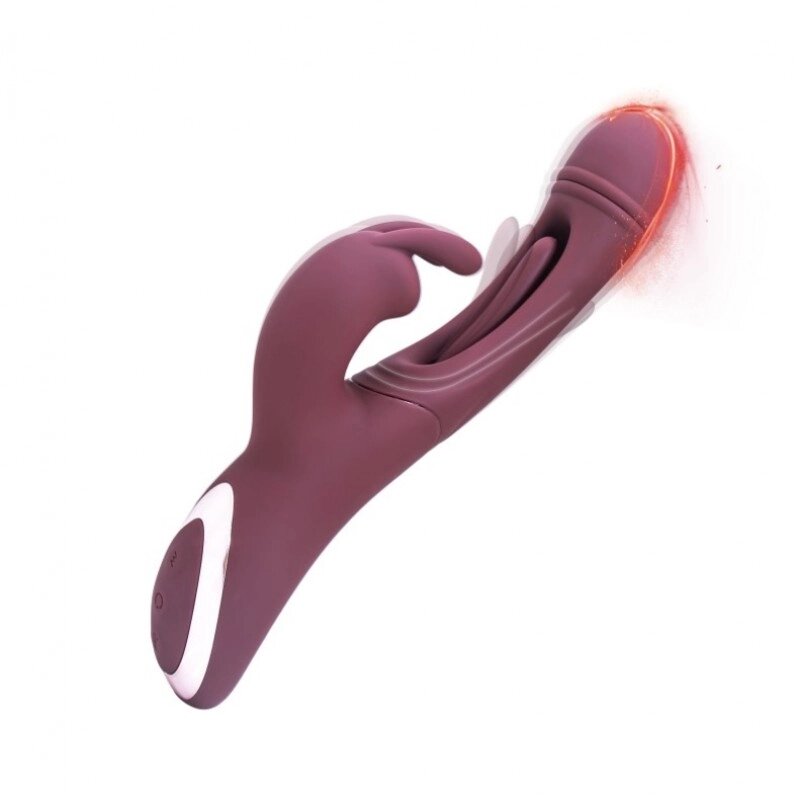 Фантастичний вібратор для жінок Greedy Triple Stimulating Massager Burgundy від компанії Elektromax - фото 1