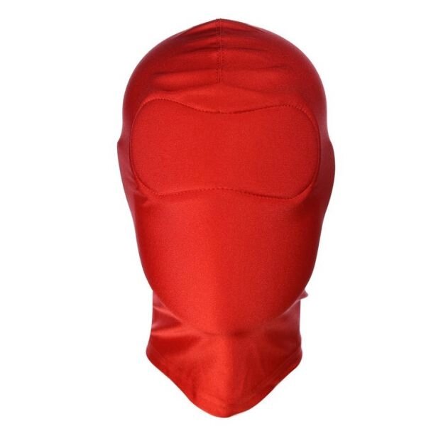 Фетиш -маска червоний закритий капюшон із витяжкою від компанії Elektromax - фото 1