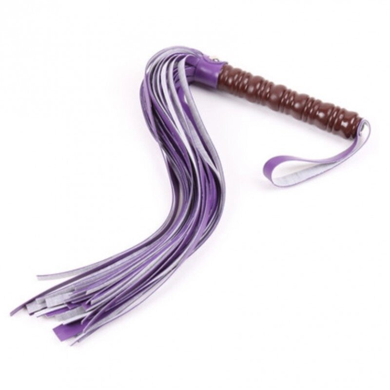 Фіолетова батіг з стильною бордовою дерев'яною рукояткою від компанії Elektromax - фото 1