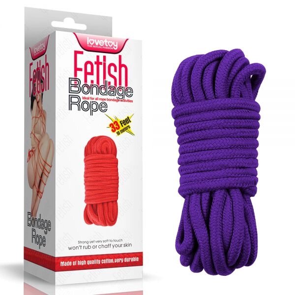 Фіолетова мотузка для прив’язки фетиш -мотузки, 10 метрів від компанії Elektromax - фото 1