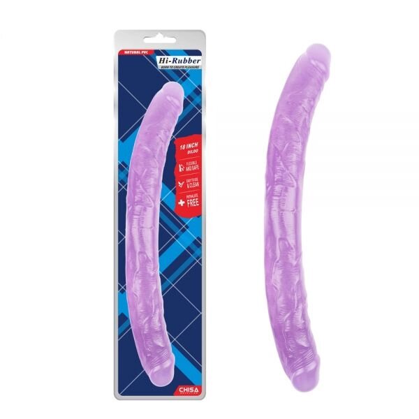 Фіолетовий двосторонній  Масажер   18 Inch Dildo від компанії Elektromax - фото 1