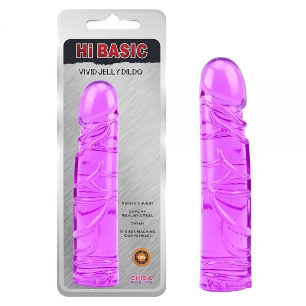 Фіолетовий гелевий  Масажер   Vivid Jelly Dildo від компанії Elektromax - фото 1