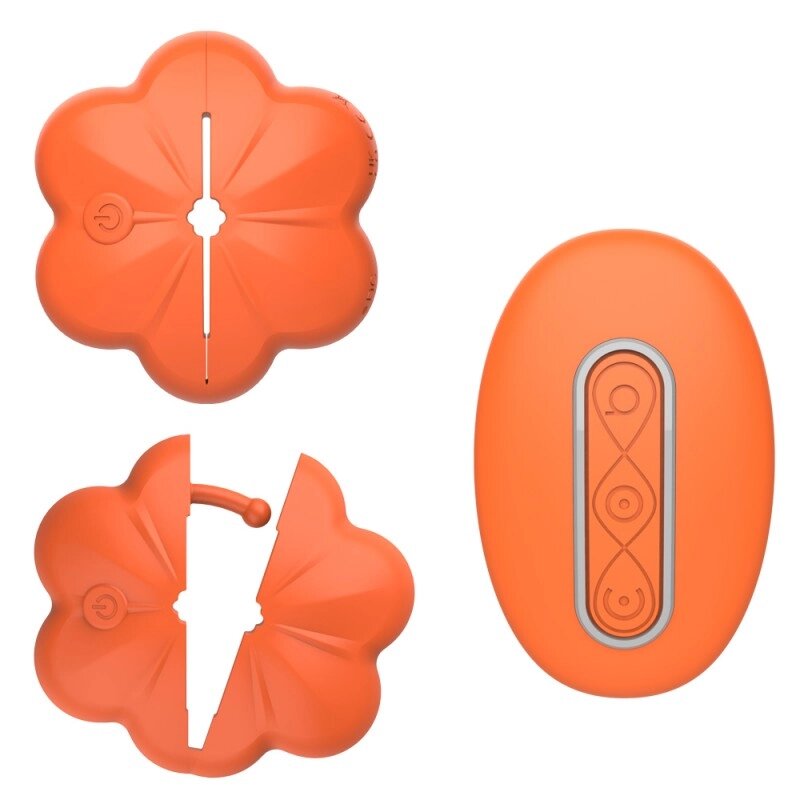 Flower Pin The Nipple Vibe With Remote-Orange від компанії Elektromax - фото 1