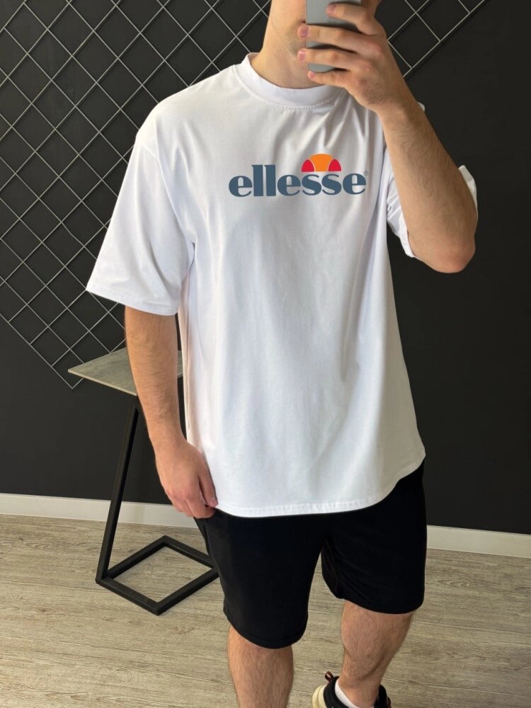 Футболка оверсайз Ellesse біла RD381 від компанії Elektromax - фото 1