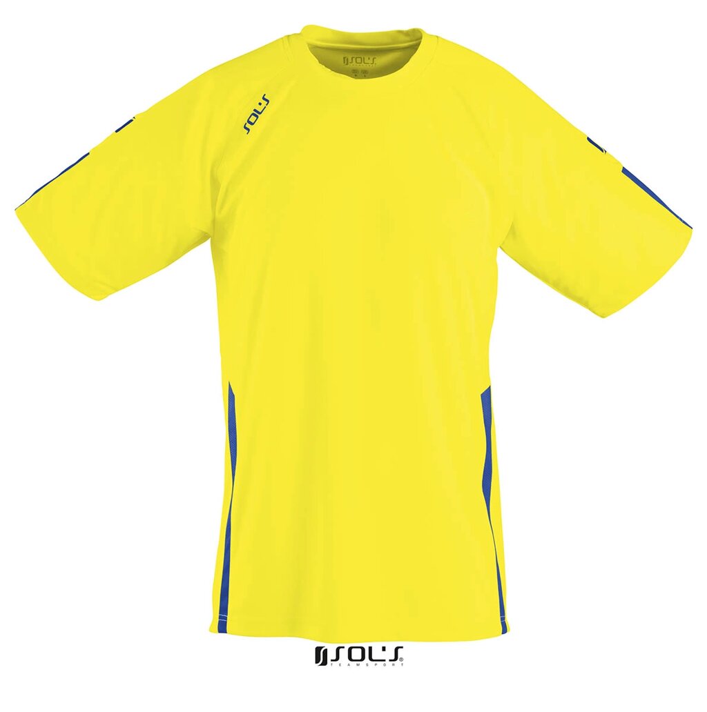 Футболка спортивна SOL'S Wembley SSL (лимонний/синій, 2XL) від компанії Elektromax - фото 1