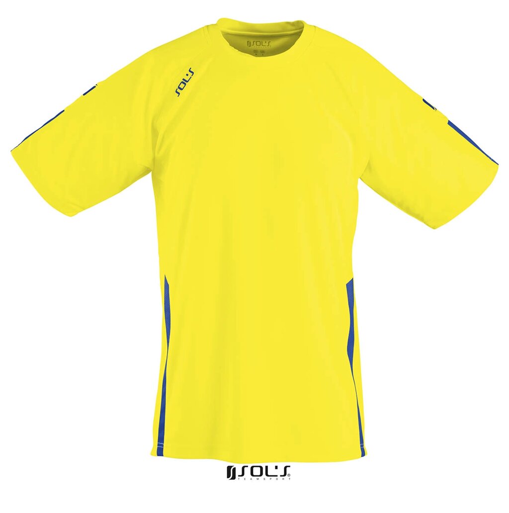 Футболка спортивна SOL'S Wembley SSL (лимонний/синій, M) від компанії Elektromax - фото 1