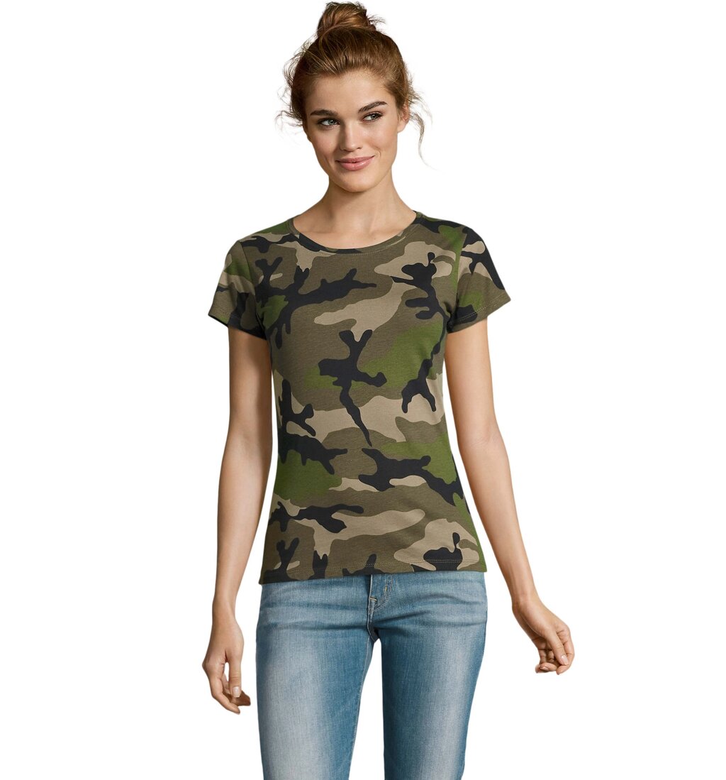 Футболка жіноча SOL'S Camo women (камуфляж, 2XL) від компанії Elektromax - фото 1