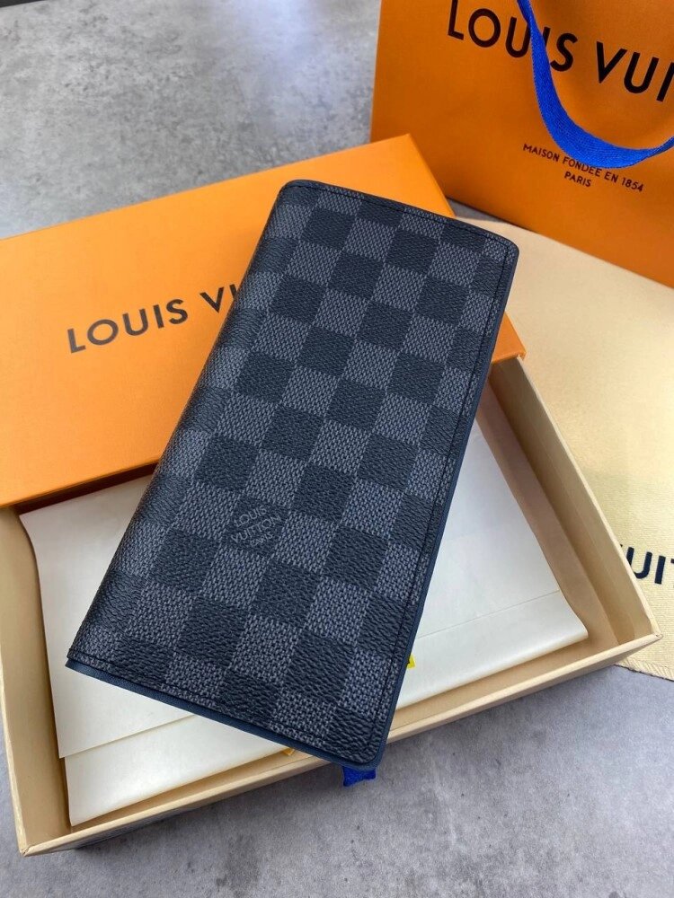 Гаманець Louis Vuitton без блискавки, синій усередині k335 від компанії Elektromax - фото 1