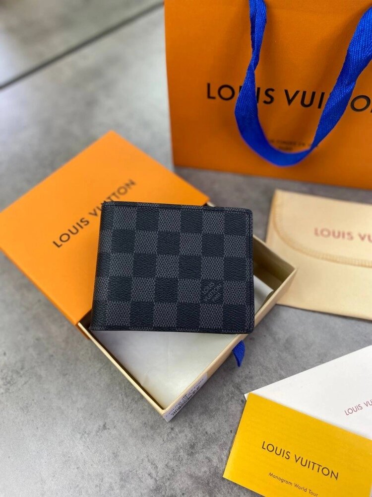 Гаманець сірий Louis Vuitton Damier Graphite k311 від компанії Elektromax - фото 1