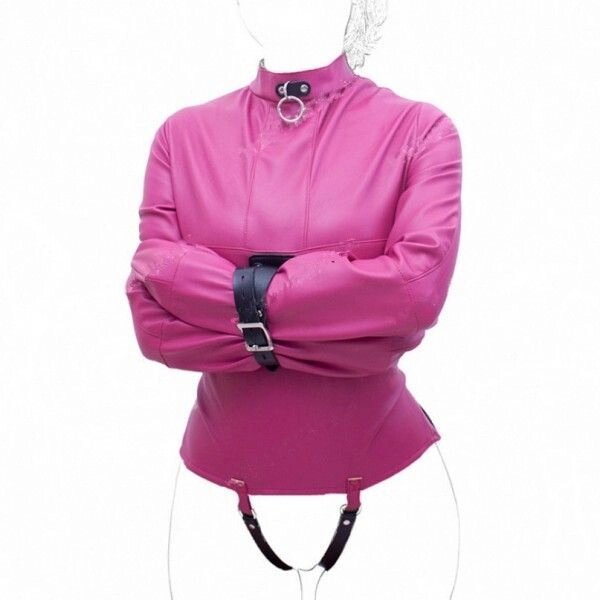 Гамівна сорочка рожева для повного контролю партнера Adjustable Restraint Straitjacket від компанії Elektromax - фото 1