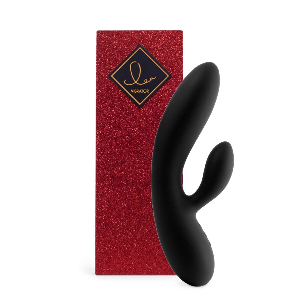 Гнучкий вібратор кролик з двома моторами FeelzToys Lea Rabbit Vibrator Black від компанії Elektromax - фото 1