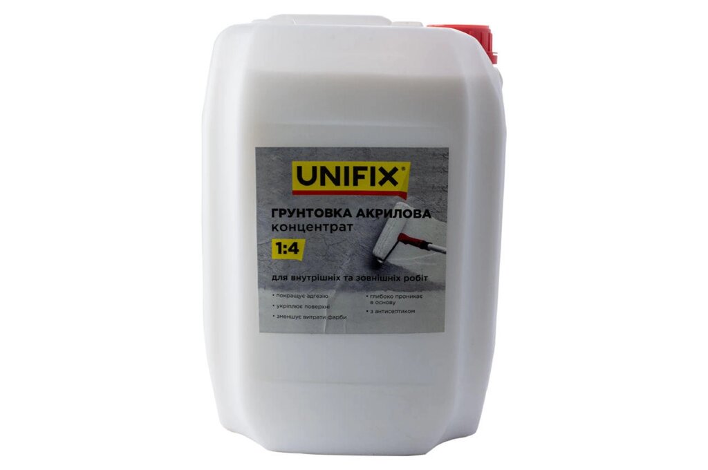 Грунтовка акрилова Unifix - 10 кг x 1:4 концентрат від компанії Elektromax - фото 1