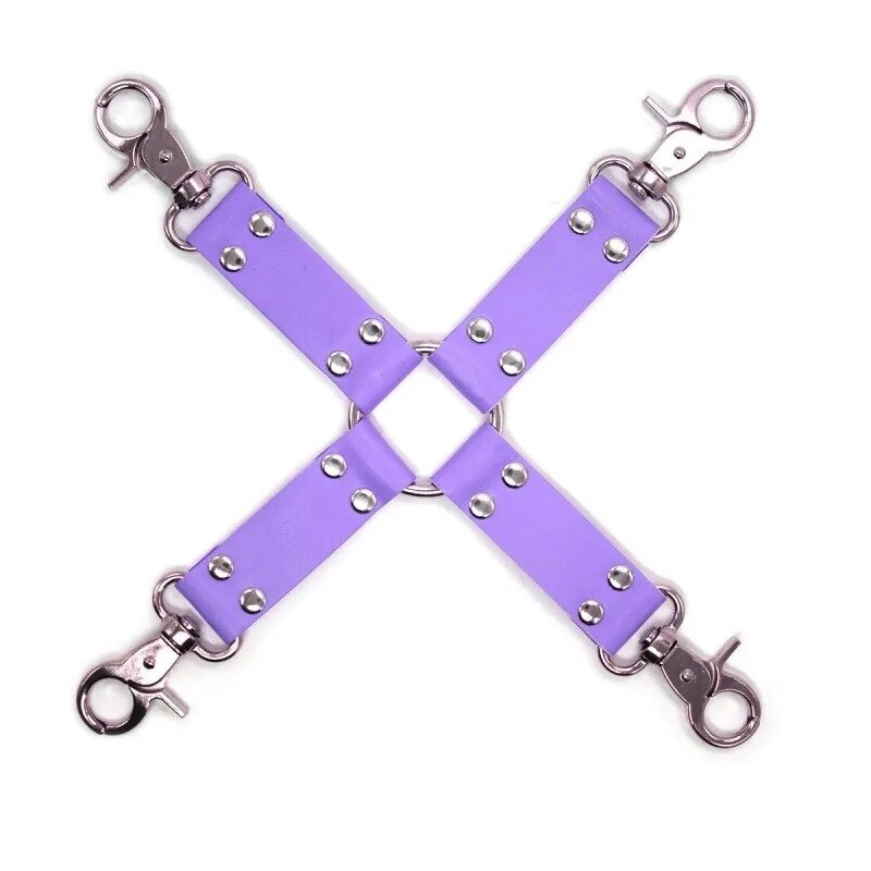Хрестовина-фіксатор для наручників та наножників Bdsm Cross Purple від компанії Elektromax - фото 1