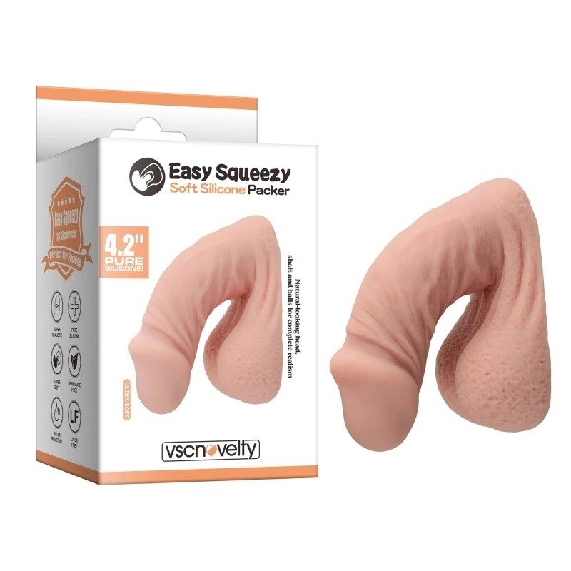 Імітація чоловічого пеніса Easy Squeezy Soft Silicone Packer 4.2 від компанії Elektromax - фото 1