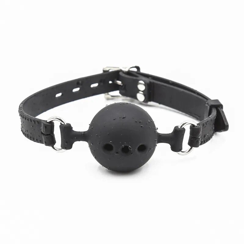 Із отворами Gag Silicone Ball Black від компанії Elektromax - фото 1