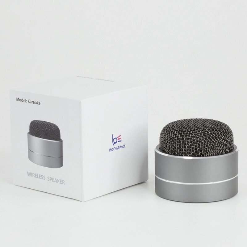 Karaoke, Портативна Bluetooth колонка, 3 Вт, AUX, металевий корпус (графіт) від компанії Elektromax - фото 1