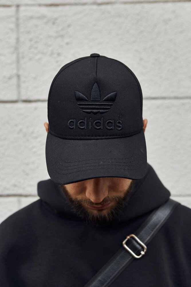 Кепка Adidas чорна чорне лого від компанії Elektromax - фото 1