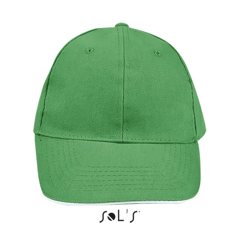 Кепка SOL'S Buffalo (яскраво-зелений/білий, 56-58 см) від компанії Elektromax - фото 1