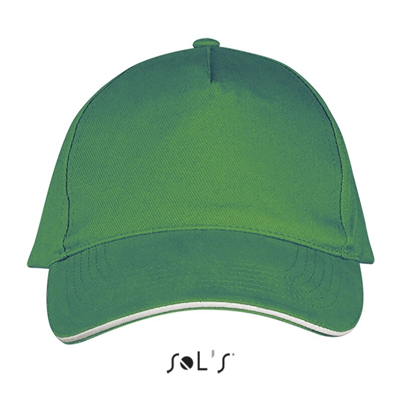 Кепка SOL'S Long Beach (яскраво-зелений/білий, 56-58 см) від компанії Elektromax - фото 1