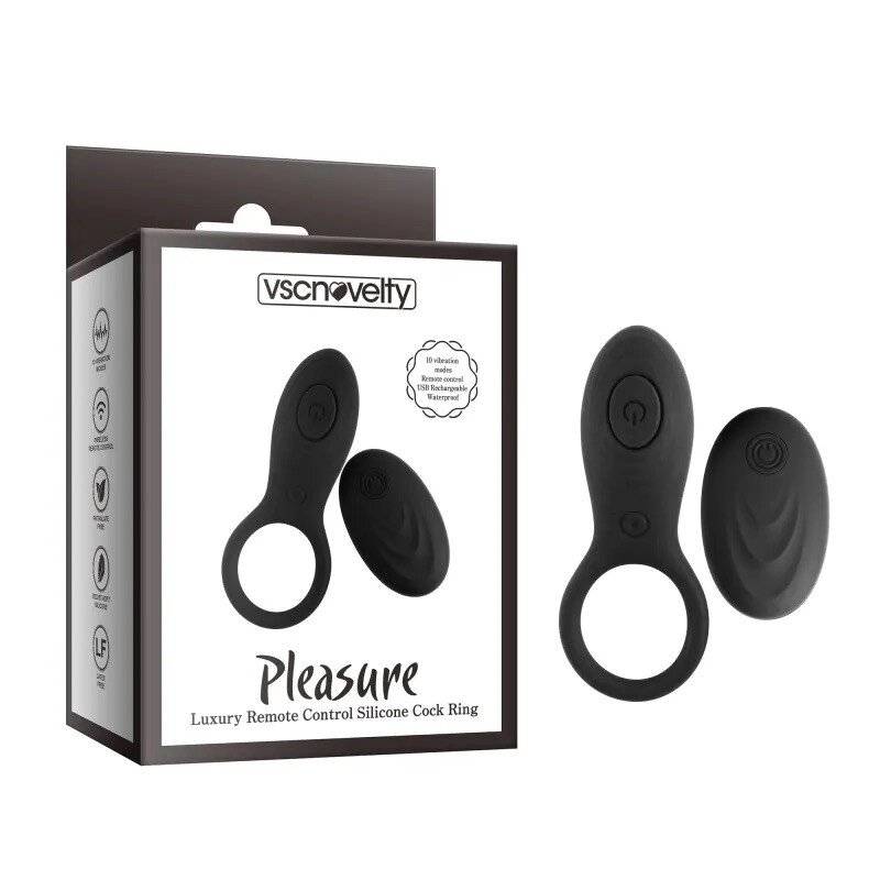 Кільце чоловіче з вібрацією Pleasure Luxury Remote Control Silicone Cock Ring від компанії Elektromax - фото 1