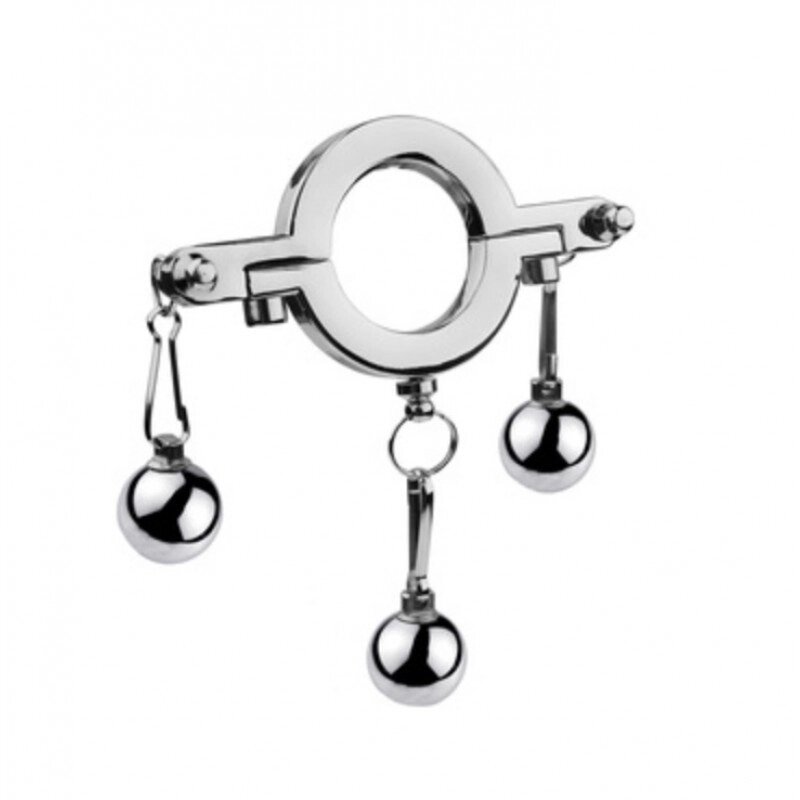 Кільце утяжелітель для мошонки з кульками Cock Ring With Weight Ball від компанії Elektromax - фото 1