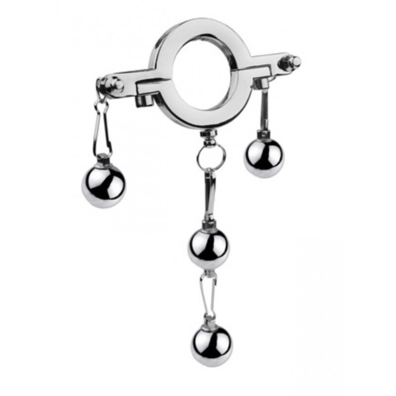 Кільце утяжелітель для Неї з кульками Cock Ring With 4 Weight Balls від компанії Elektromax - фото 1