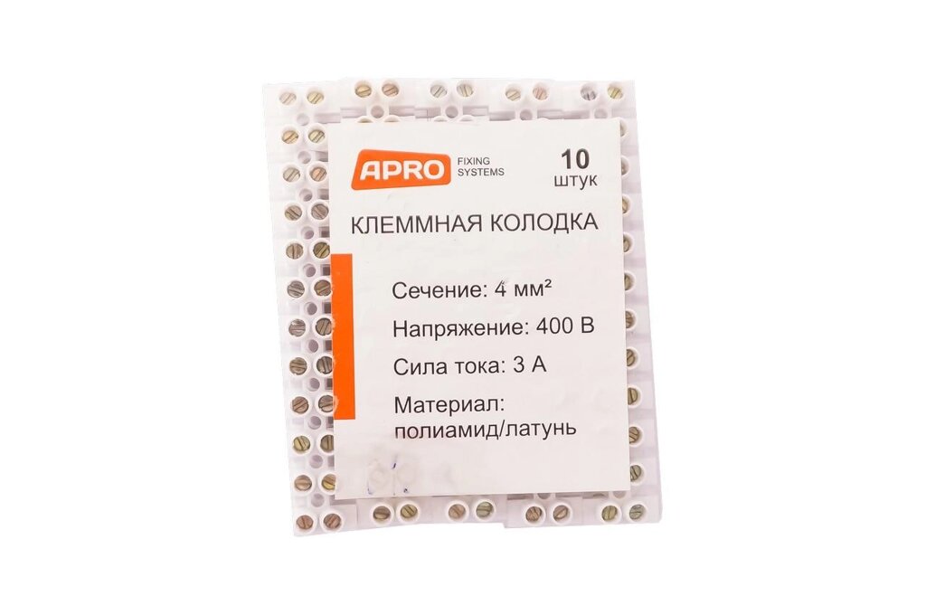 Клемна колодка Apro - 3A x 4 мм² (10 шт.) 10 шт. від компанії Elektromax - фото 1