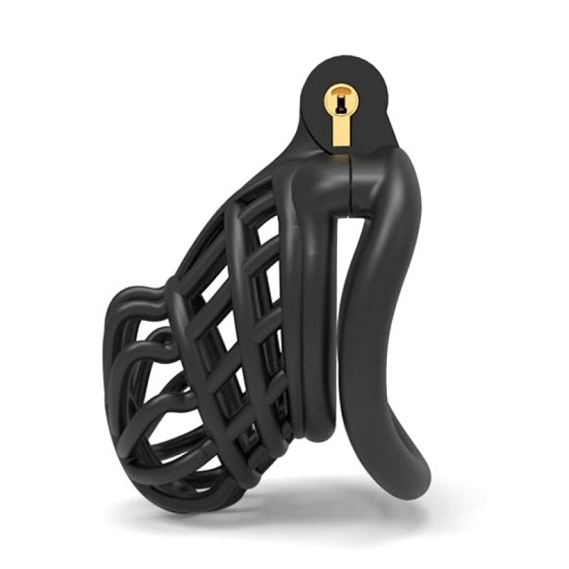 Клітка цнотливості для чоловіків 3D Honeycomb Chastity Cage-G Bending Flat від компанії Elektromax - фото 1