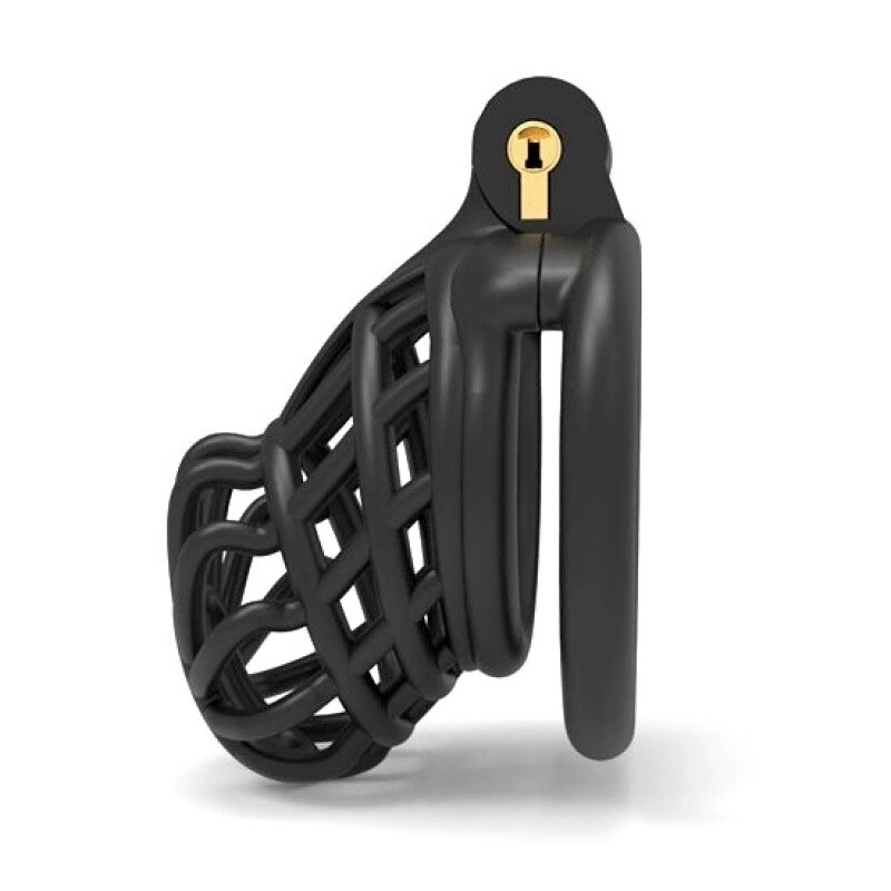 Клітка цнотливості для чоловіків 3D Honeycomb Chastity Cage-G Bending Ring від компанії Elektromax - фото 1