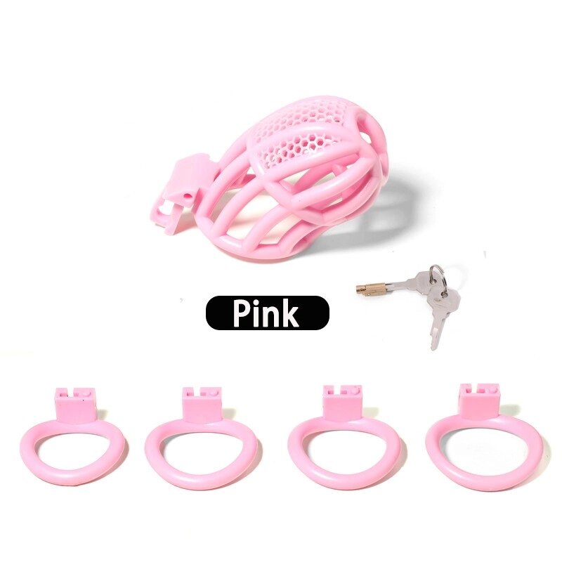 Клітка цнотливості для чоловіків рожева 3D Printing Grid Honeycomb від компанії Elektromax - фото 1