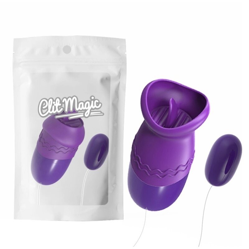 Кліторальний стимулятор Dual Passion Clitoral Stimulator Purple від компанії Elektromax - фото 1