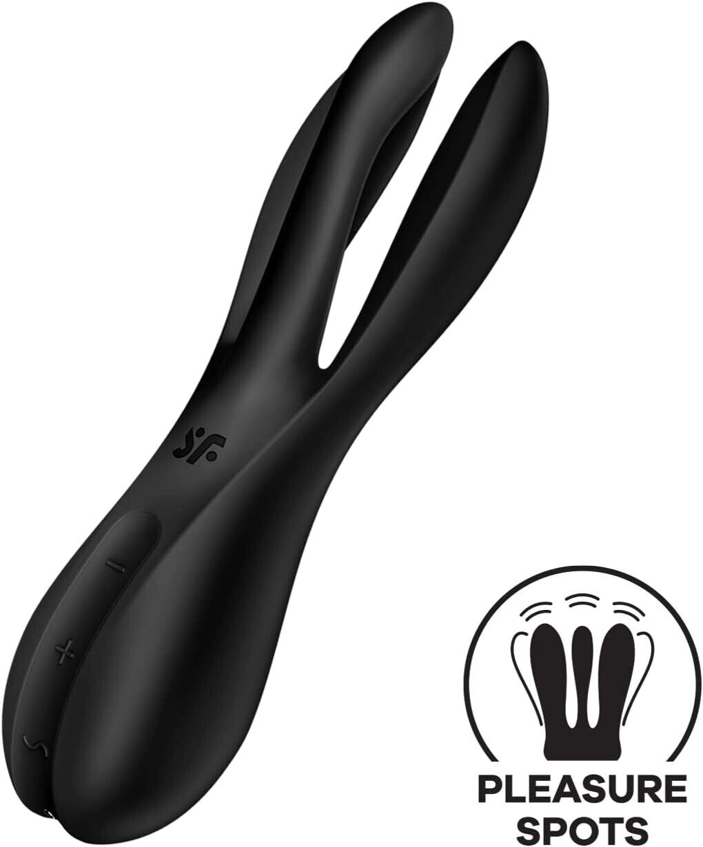 Кліторальний вібратор Satisfyer Threesome 2 Black від компанії Elektromax - фото 1