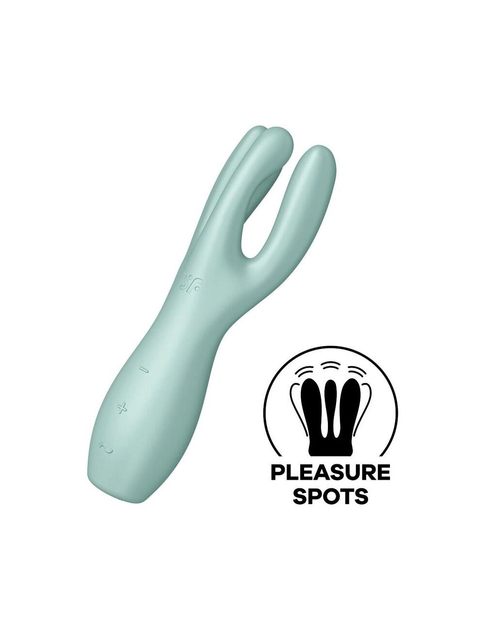 Кліторальний вібратор Satisfyer Threesome 3 Mint з трьома пальчиками від компанії Elektromax - фото 1