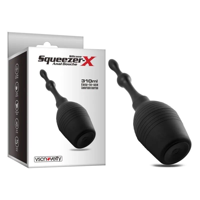 Клізма для анального у Squeezer-X Silicone Anal Douche 310ml від компанії Elektromax - фото 1