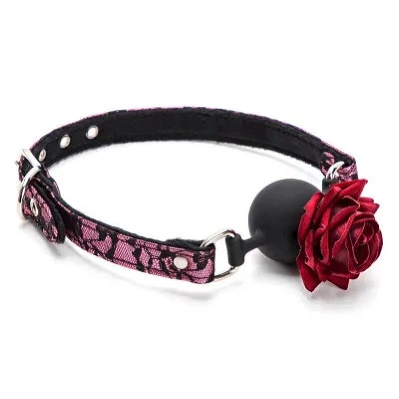 Кляп силіконовий Roses Silicone Ball Mouth Gag Pink від компанії Elektromax - фото 1