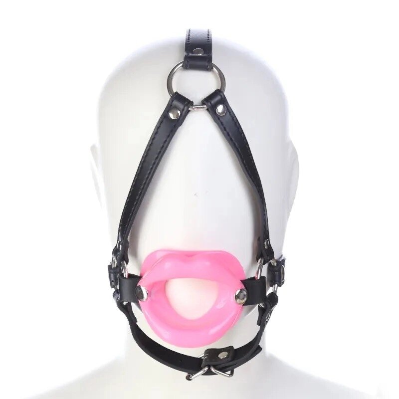 Кляп з отвором у формі губ Bondage Mouth Gag Pink від компанії Elektromax - фото 1