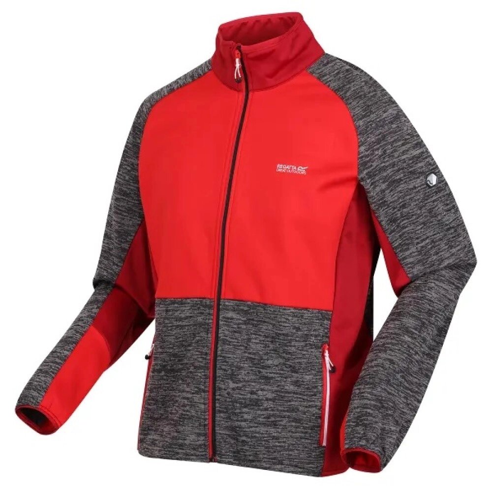 Кофта чоловіча флісова Regatta Coladane IV Fleece Dark Grey/Chilly Red (RMA515) від компанії Elektromax - фото 1