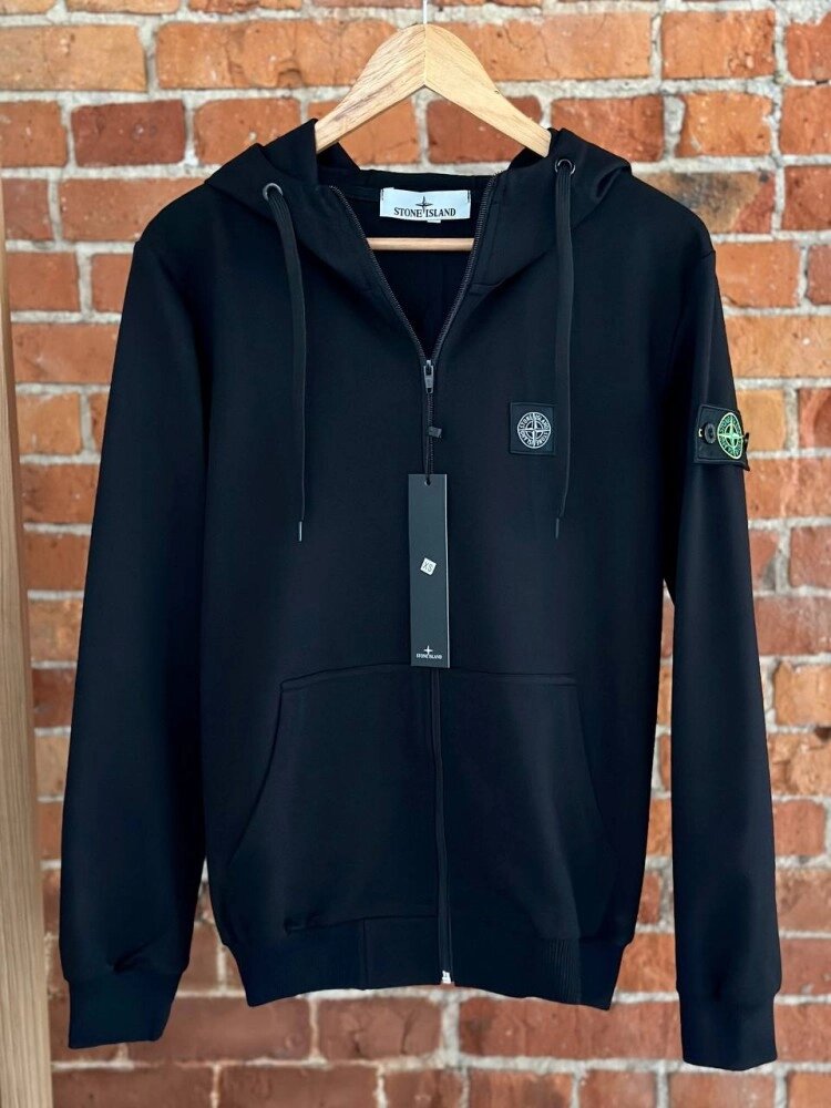 Кофта зип худі Stone Island чорна від компанії Elektromax - фото 1