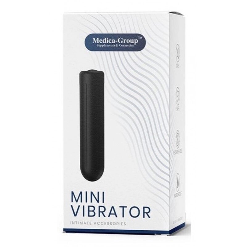 Компактний чорний вібратор для жінок Mini Vibrator від компанії Elektromax - фото 1