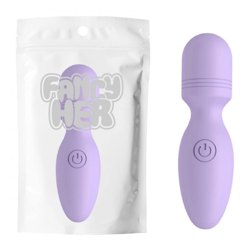 Компактний вібростимулятор для жінок Super Mini Wand Purple від компанії Elektromax - фото 1