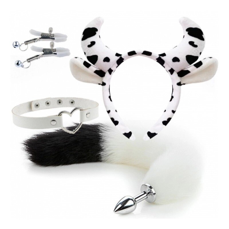 Комплект аксесуарів для дорослих ігор Cow Dalmatian Set від компанії Elektromax - фото 1