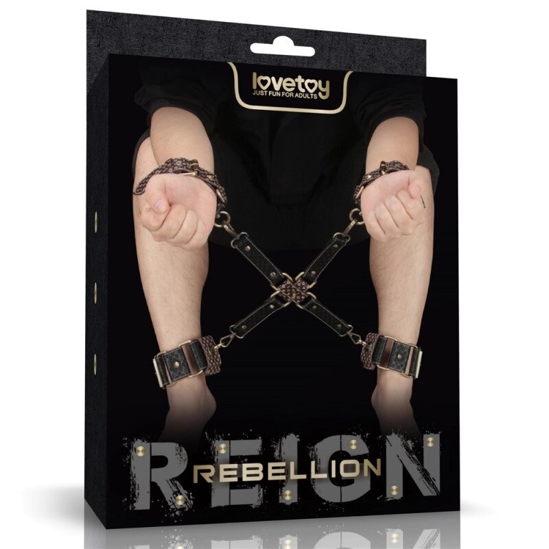 Комплект наручників та наножників Rebellion Reign Hogtie Set від компанії Elektromax - фото 1