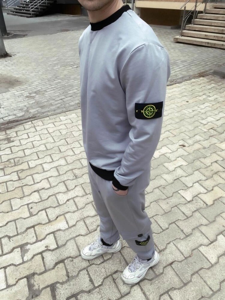 Костюм сірий STONE ISLAND 5-652 від компанії Elektromax - фото 1