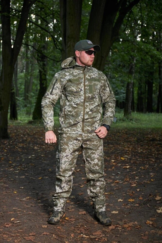 Костюм SoftShell Combat Tactical піксель 64002 від компанії Elektromax - фото 1