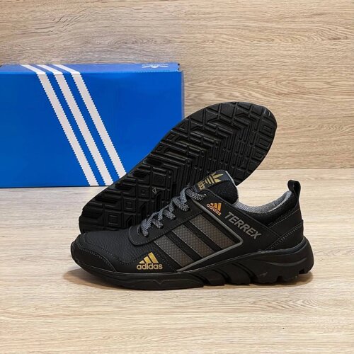 Шкіряні кросівки Adidas (чорні)