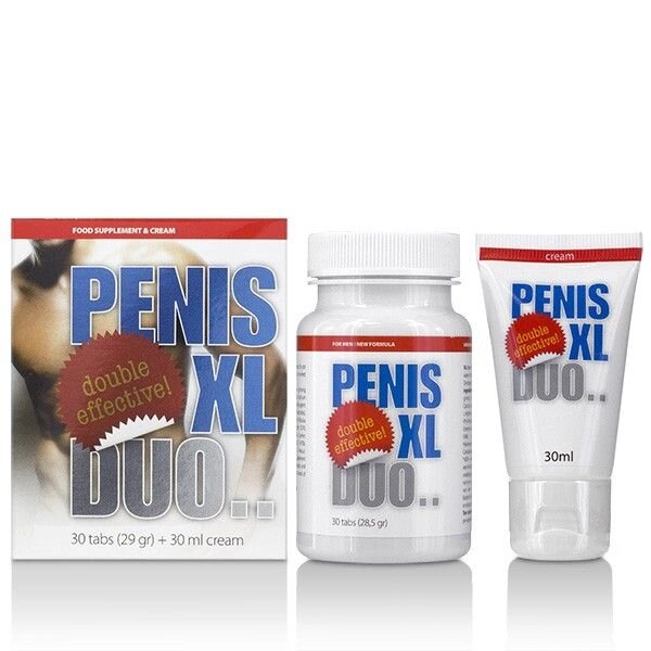 Крем і таблетки для поліпшення ерекції Penis XL DUO Pack, 30шт 30 мл від компанії Elektromax - фото 1